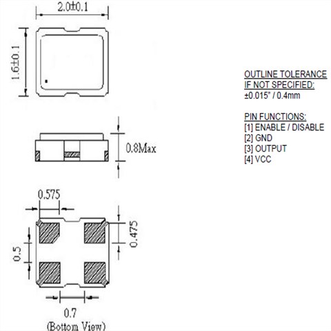 Raltron晶振,OSC晶振,CO2016振蕩器